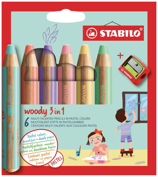Farbičky STABILO woody 3 in 1